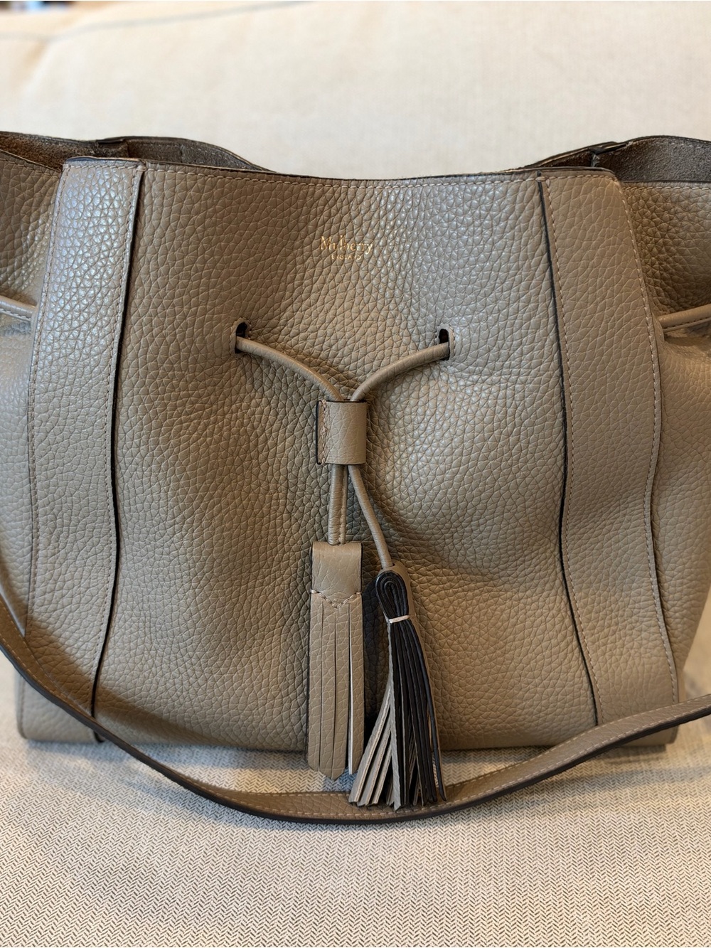 Mulberry Millie Tote Taupe Grey
